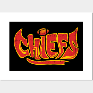 Chiefs - typography vintage Posters and Art